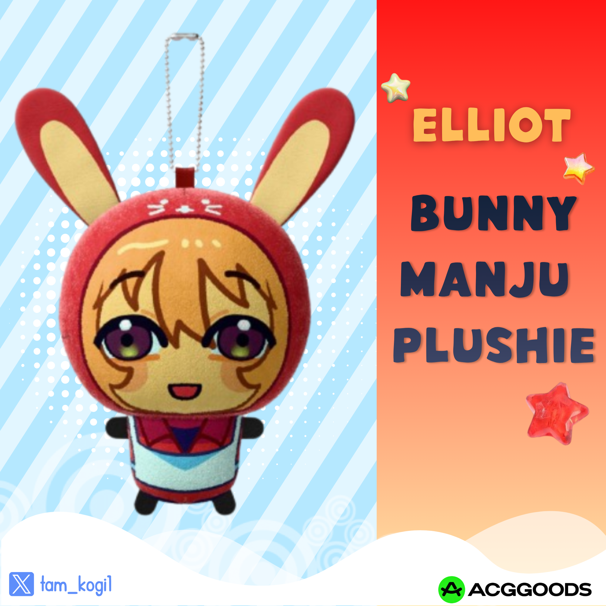 Elliot - Manju Doll Plush Keychains