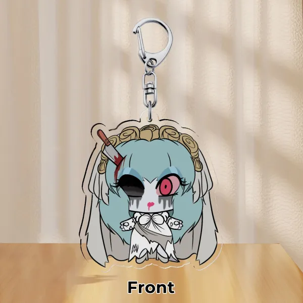 Dead Bride Halloween Chibi Clear Acrylic Keychain