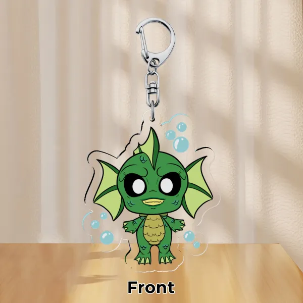 Bog Creature Halloween Chibi Clear Acrylic Keychain