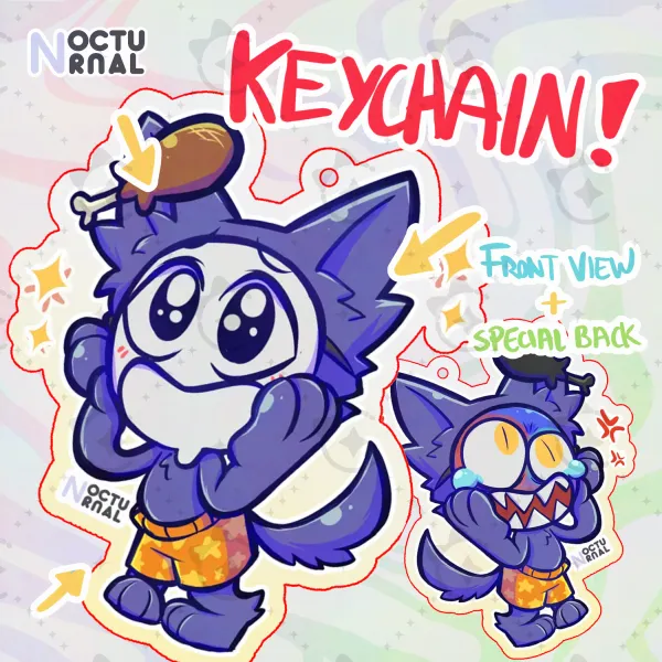 Kedamono - Colored Edge Acrylic Keychain