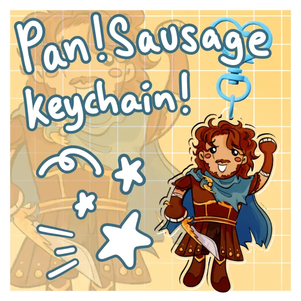 Pan!Sausage Keychain