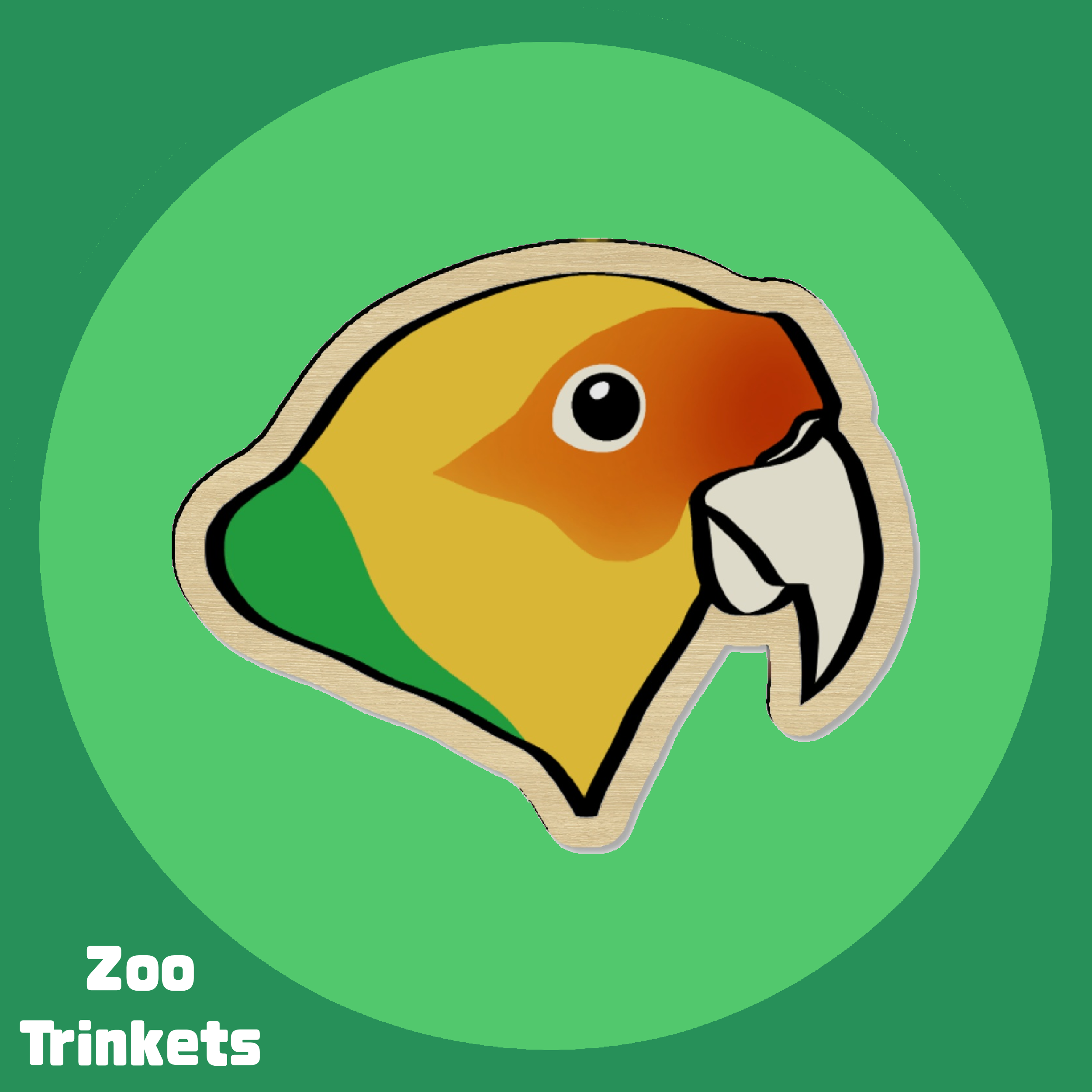 Carolina Parakeet Wood Pin