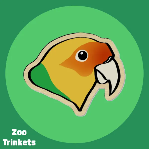Carolina Parakeet Wood Pin