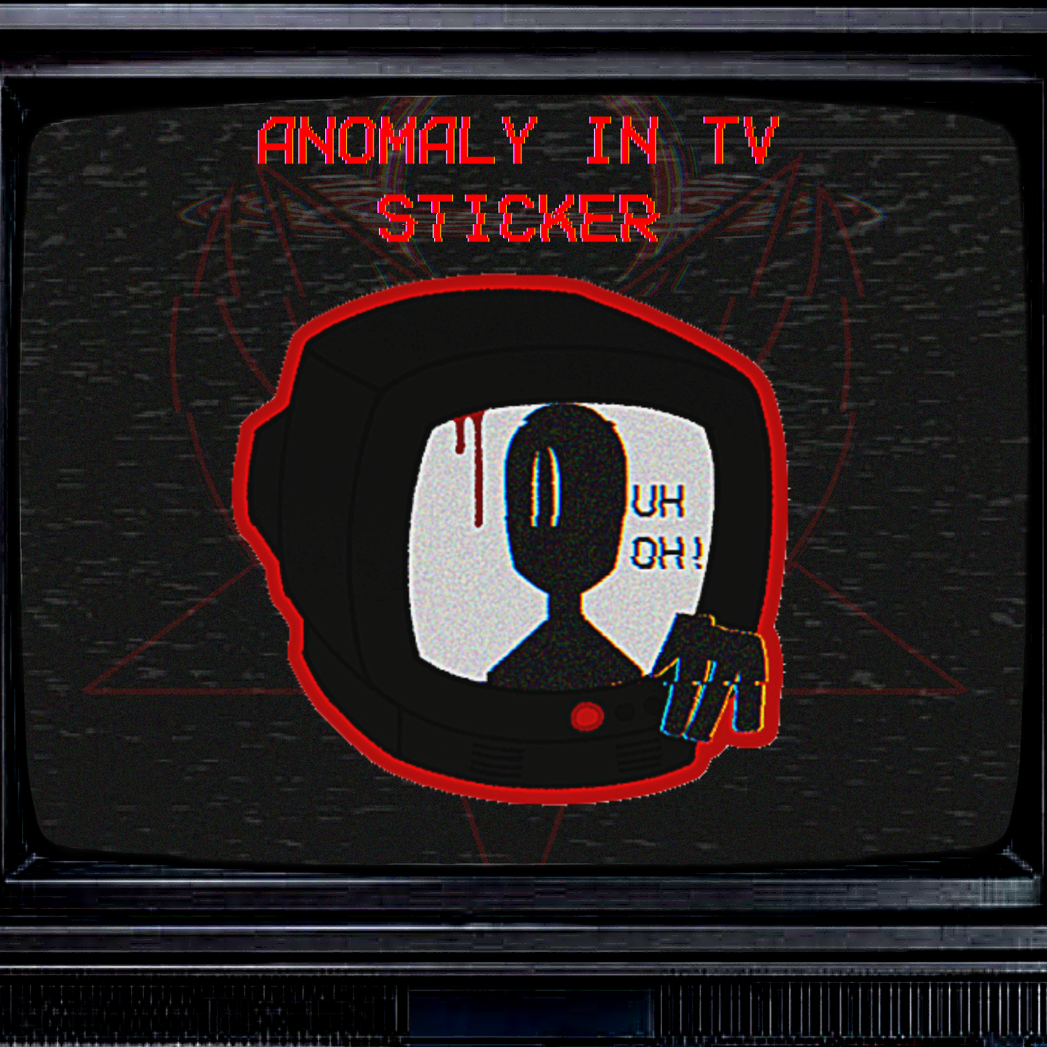 Analog Horror TV anomaly sticker