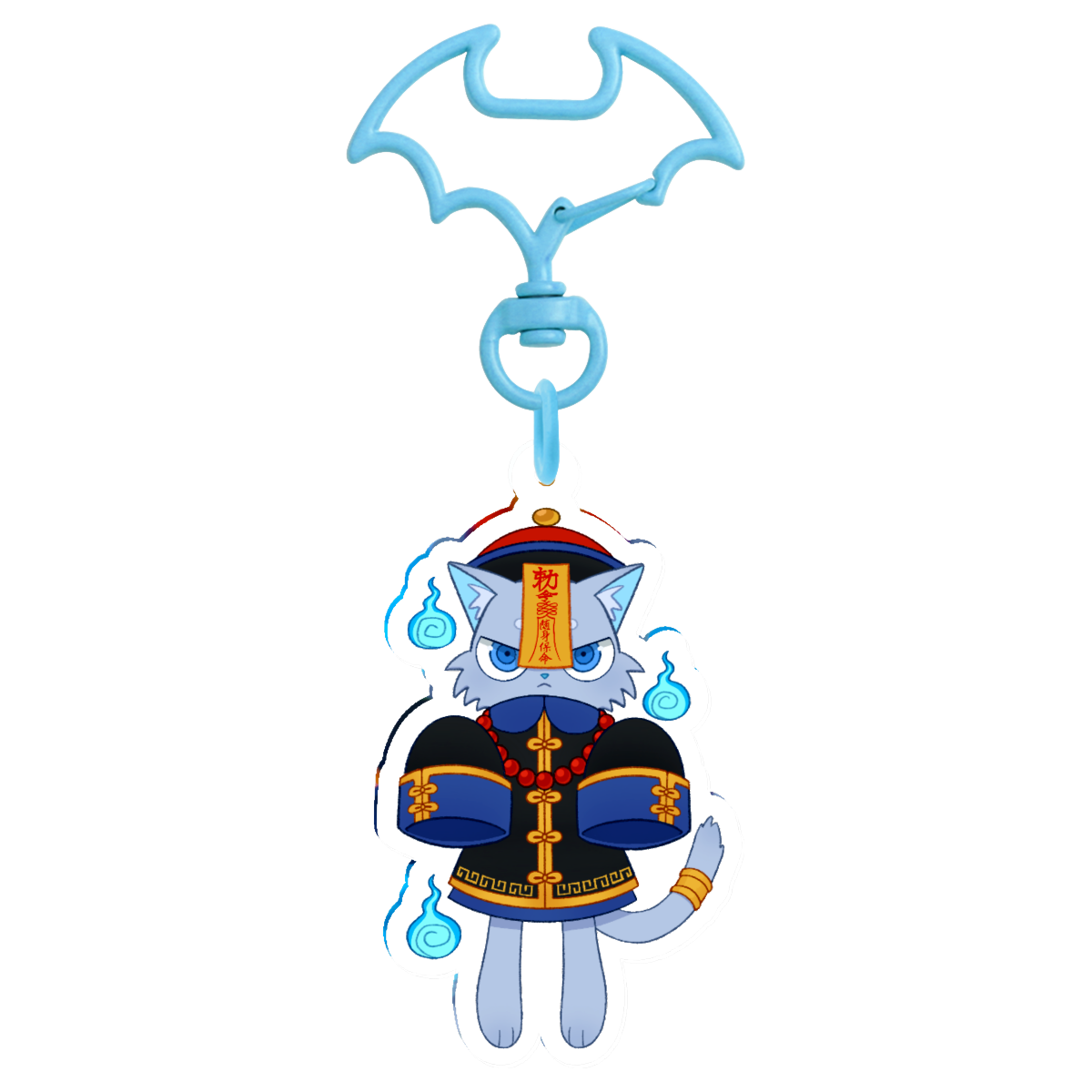 The purr-fect Halloween accessory: Jiangshi Cat Keychain