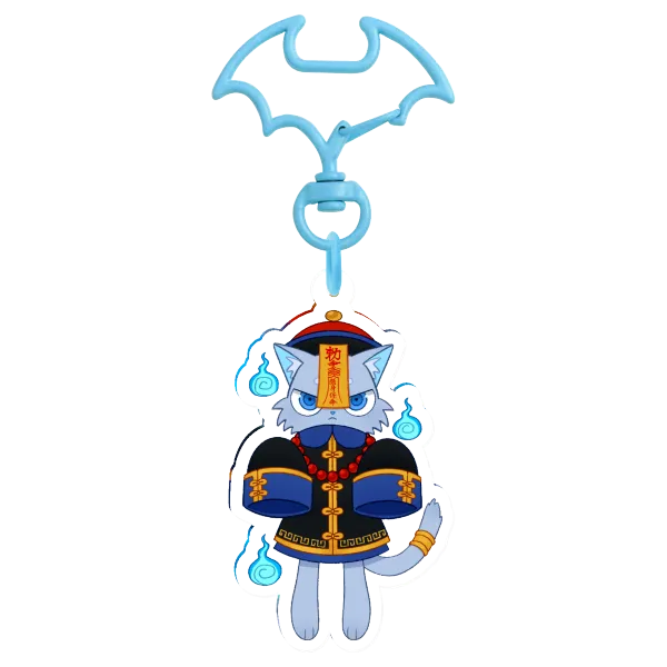 The purr-fect Halloween accessory: Jiangshi Cat Keychain