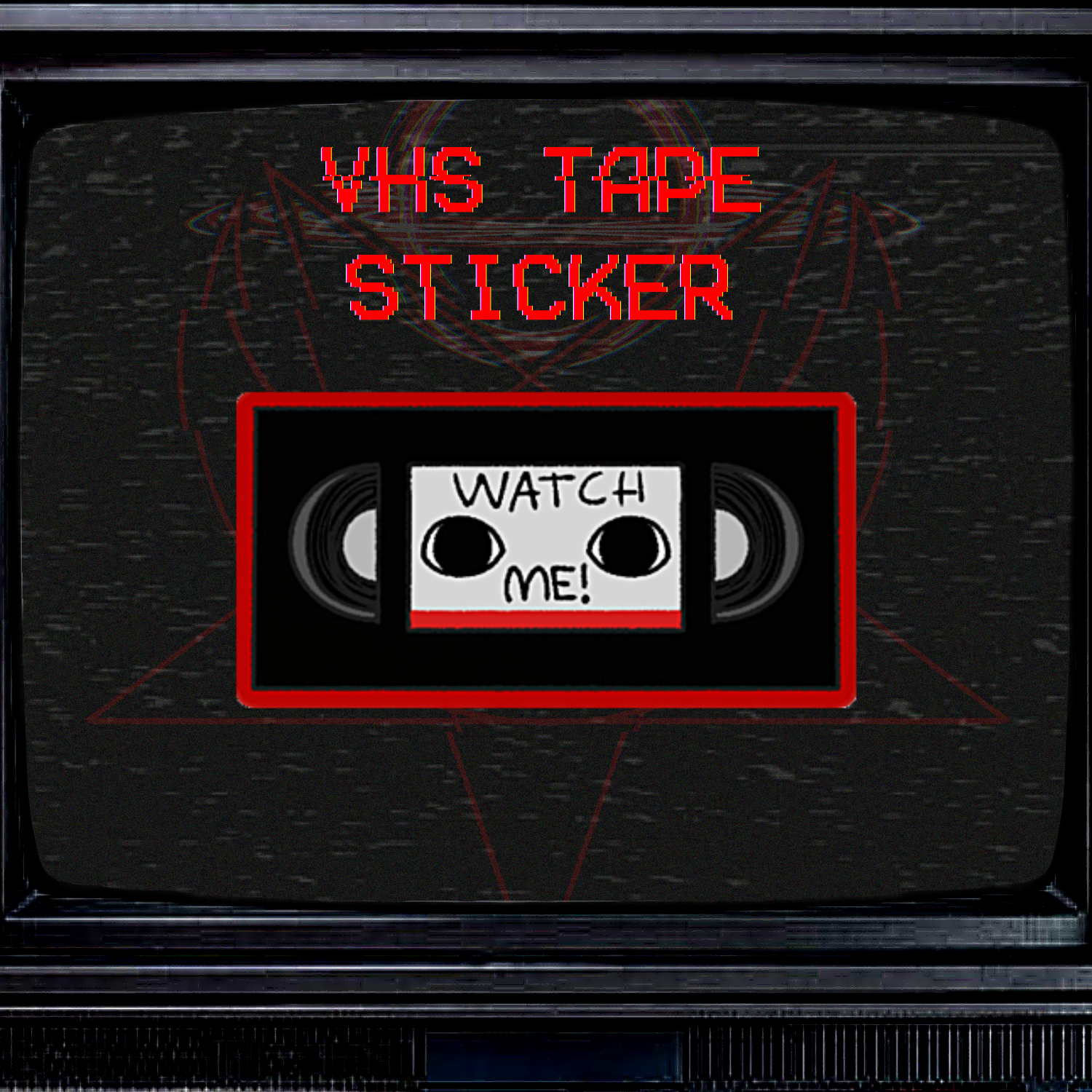 VHS Tape glossy sticker