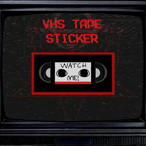 VHS Tape glossy sticker
