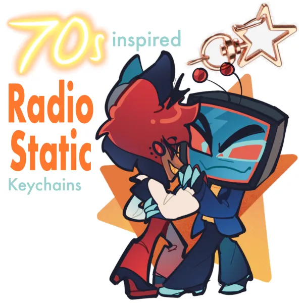 70s RadioStatic Keychain
