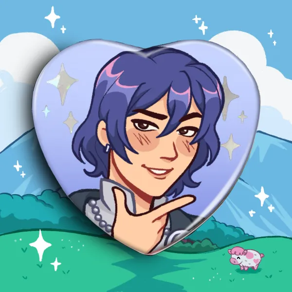 Balor Heart Shape Holographic Badge