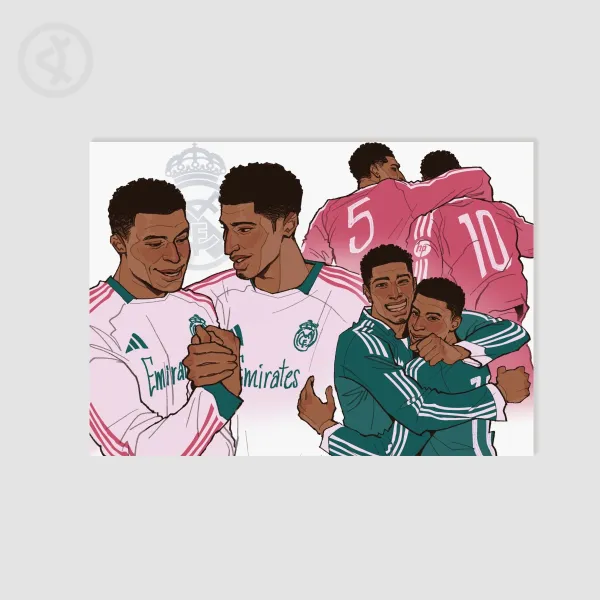 Mbappe & Bellingham "Real Madrid 2026" Print