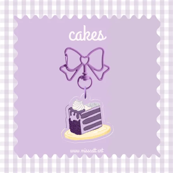 Cakes | Ube | Acrylic Keychain