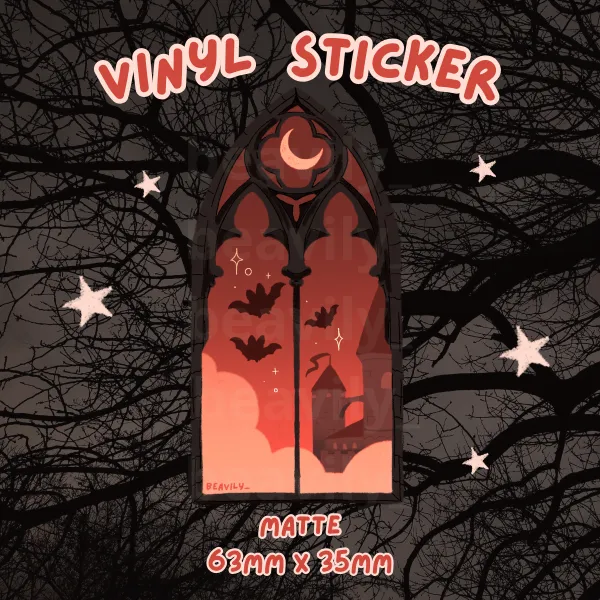 Fantasy spooky window sticker