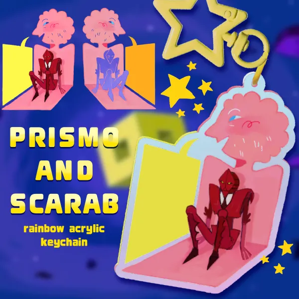 Prismo and Scarab Keychain