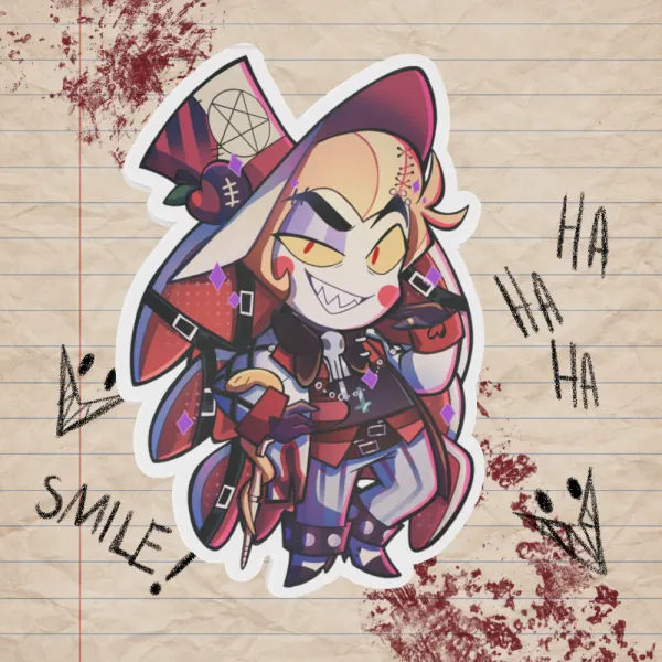 Goth Lucifer Die Cut Sticker