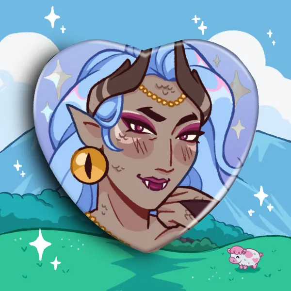Seridia Heart Shape Holographic Badge