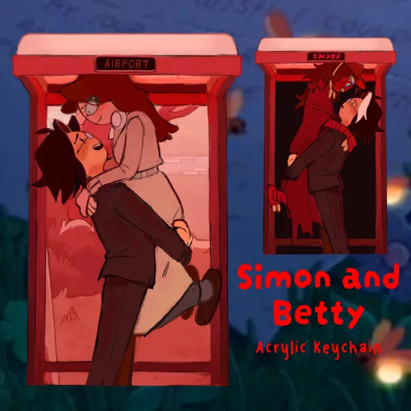 Simon and Betty Keychain