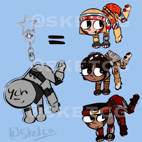 YCH hanging chibi keychain STEX style