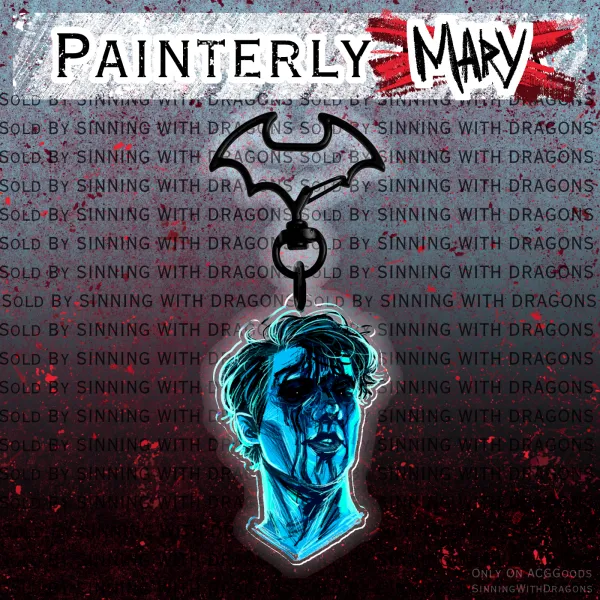 Painterly Not-A-Papa Mary Keychain
