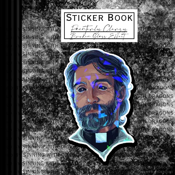Painterly Father Jim Broken Glass Sticker