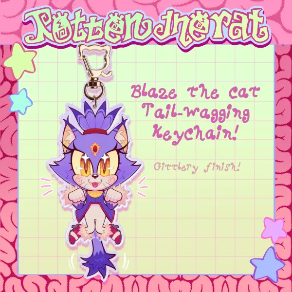 Blaze the cat Tail-wagging Pendant