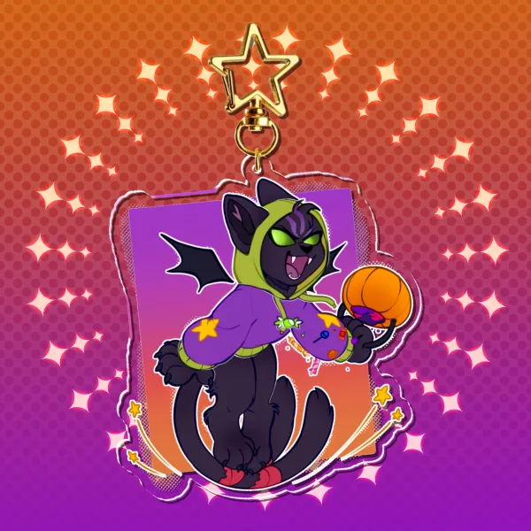 Halloween Kuro Nyanja - Acrylic Keychains