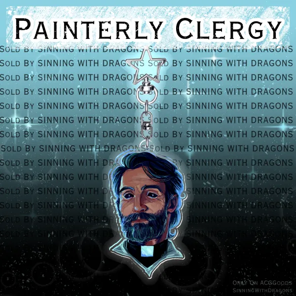 Painterly Father Jim Keychain