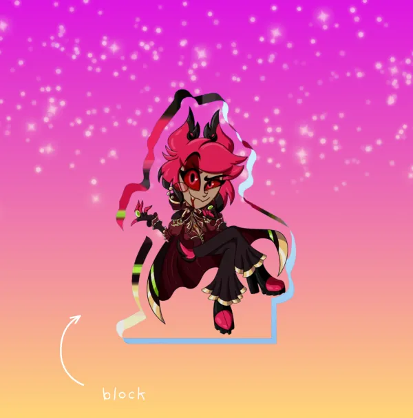 Alastor Vampire | ACRYLIC BLOCK
