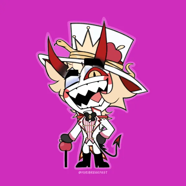 lucifer arylic keychain (hazbin hotel)