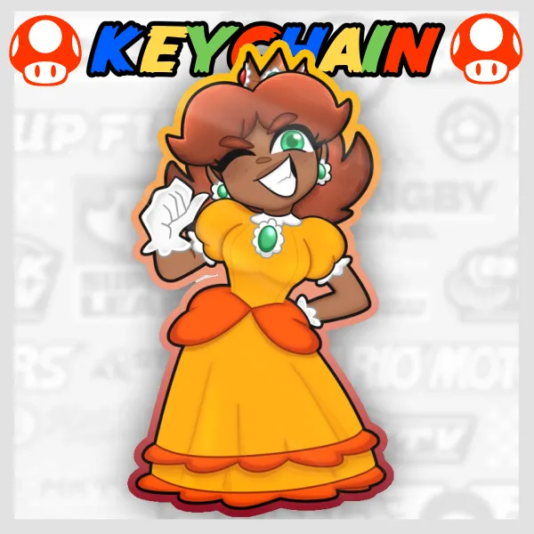 Princess Daisy Keychain