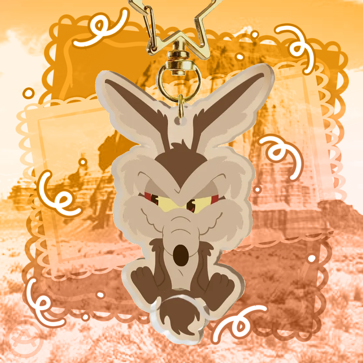 Looney Tunes - Coyote Tail-wagging Keychain