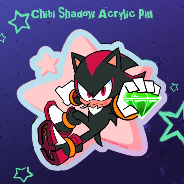 Chibi Shadow Acrylic Pin