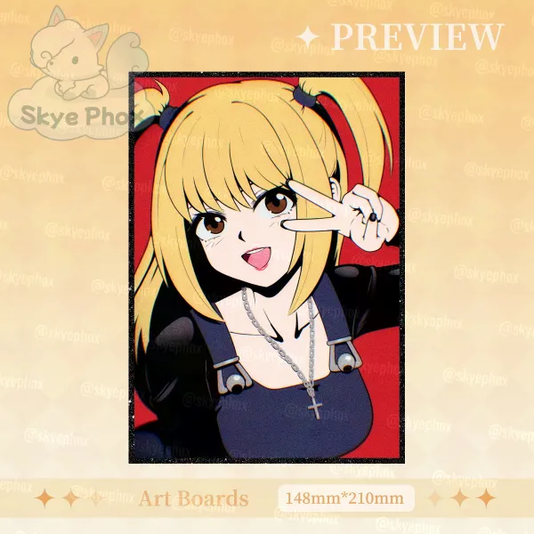 Misa Amane | Sand Glitter Art Board