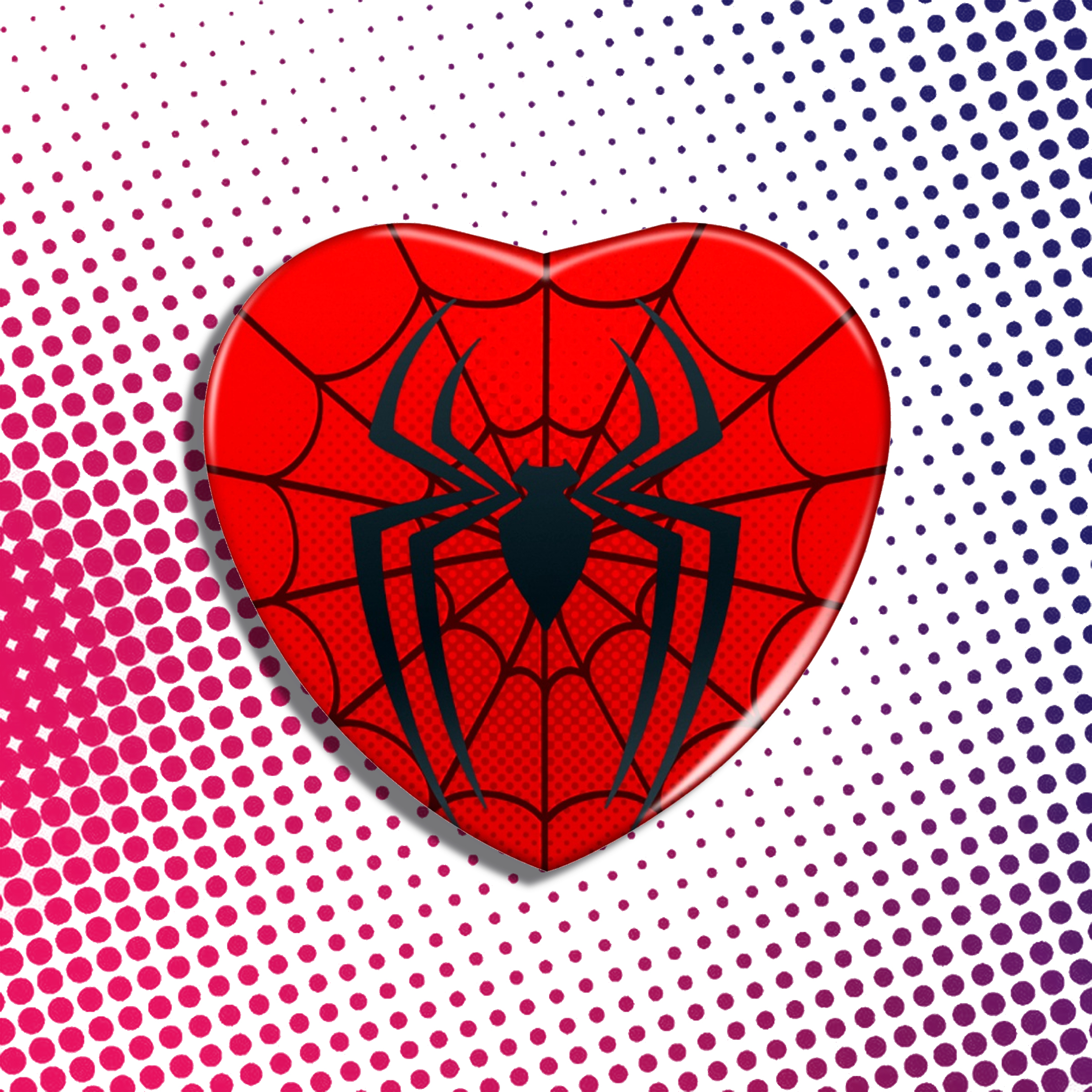 Spider-Man Heart Shape Badge #2