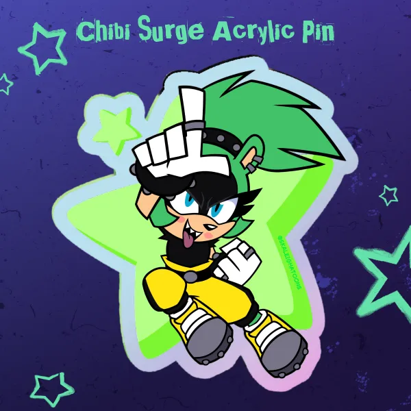 Chibi Surge Acrylic Pin
