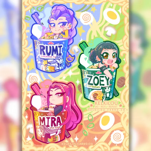 Huntrix Noodles (A5 Print)