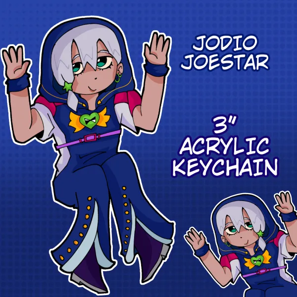 Jodio Joestar 3" Acrylic Star Clasp Keychain
