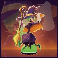 Halloween Witch Jinx Standee