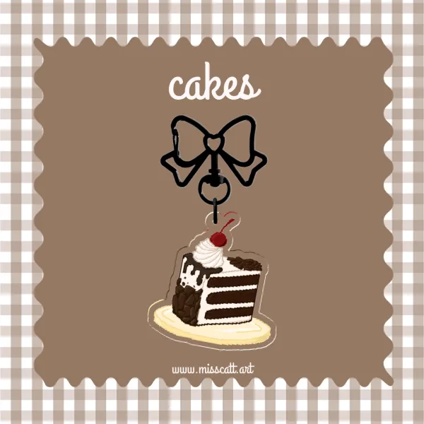 Cakes | Black Forest | Acrylic Keychain
