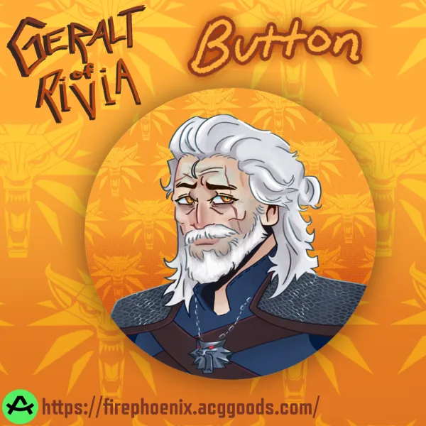 Geralt of Rivia Button - TW3