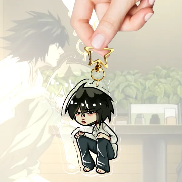 L Sitting Keychain - DeathNote