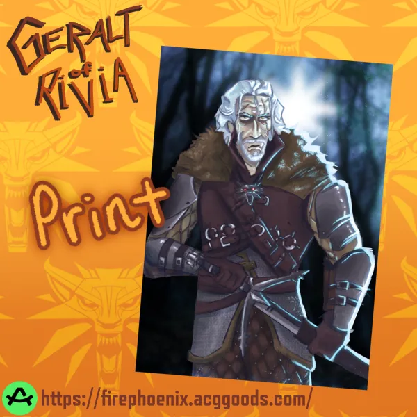 Geralt of Rivia A4 Print - TW3
