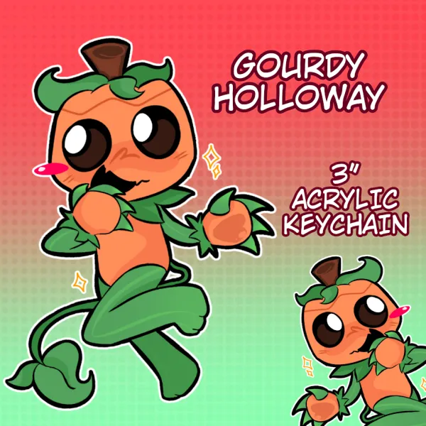 Gourdy Holloway 3" Acrylic Star Clasp Keychain [Dandy's World]