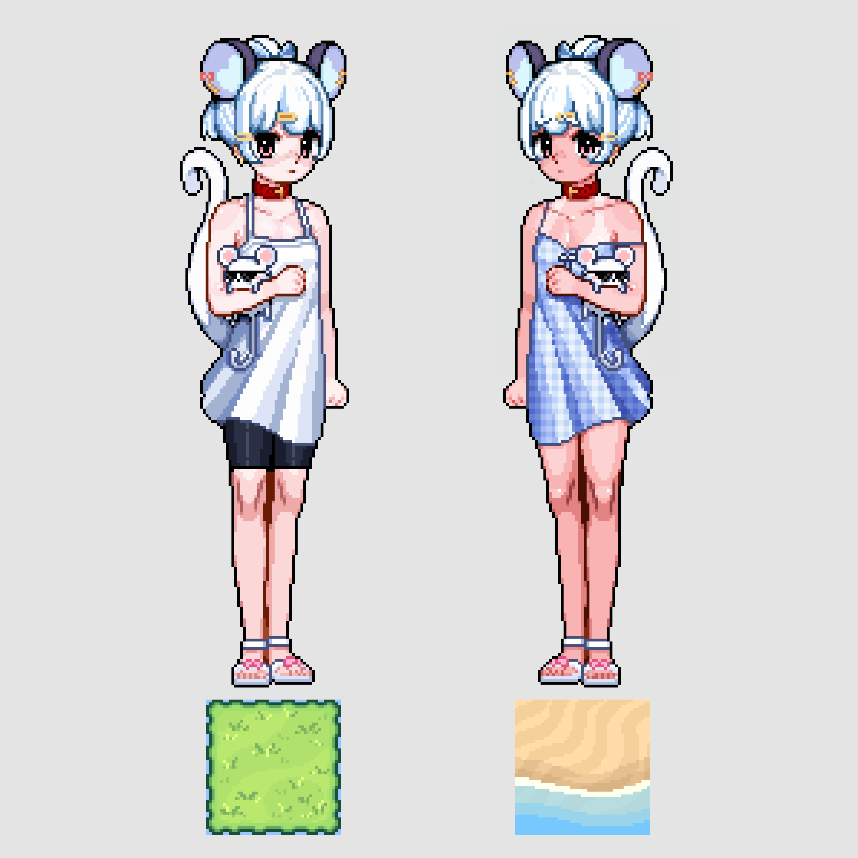 Nemimi Pixel Summer Full Body Standee