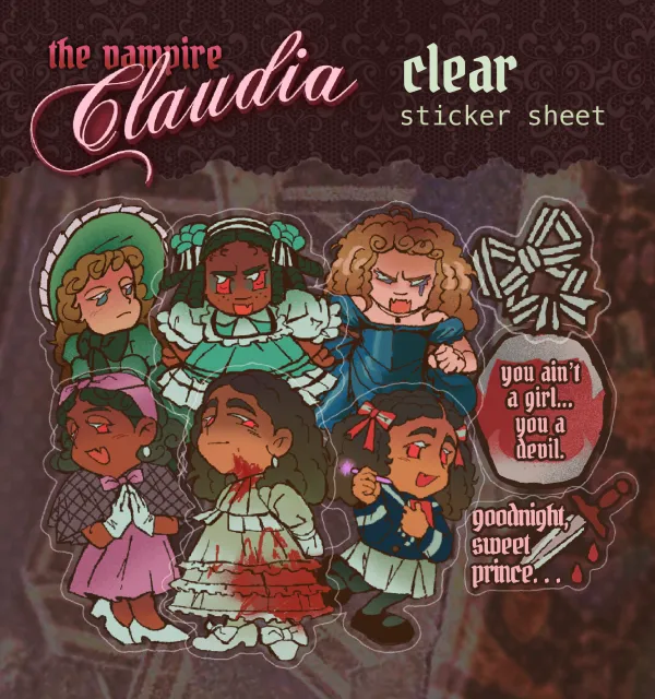 [IWTV] Claudia Triplets! CLEAR Sticker Sheet