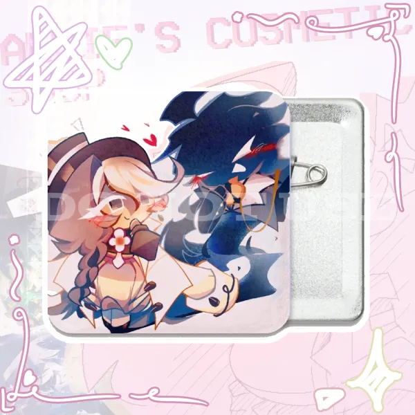 Mochaccino Cookie x Time Shadow Cookie Square Plush Badge٭✧