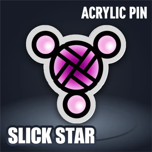 Slick Star Icon Acrylic Pin