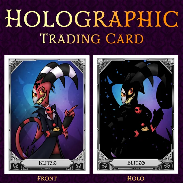 Blitzo - Helluva Boss Holographic Fan Trading Card