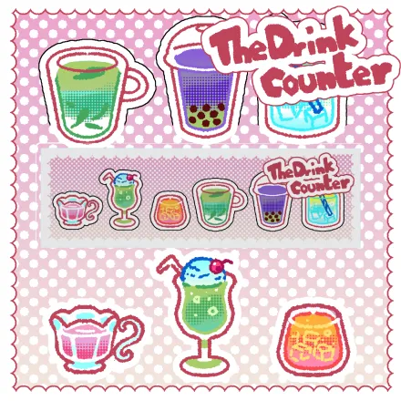 The Drink Counter Collab Bookmark