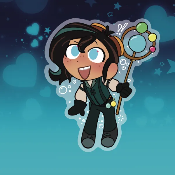 Varian (Vat7k) Glitter Keychain 🩵